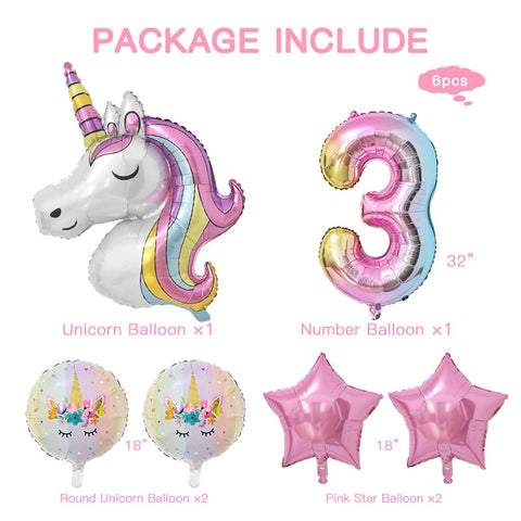 Rainbow Unicorn Balloon for Parties Rainbow Unicorn Balloon for Parties