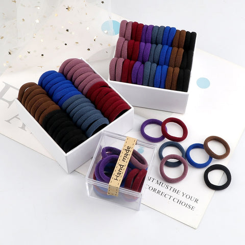 50/100PCS 3cm Children Headband High Elastic Solid Color Scrunchies 50/100PCS 3cm Children Headband High Elastic Solid Color Scrunchies