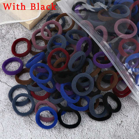 50/100PCS 3cm Children Headband High Elastic Solid Color Scrunchies 50/100PCS 3cm Children Headband High Elastic Solid Color Scrunchies