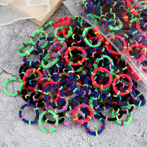 50/100PCS 3cm Children Headband High Elastic Solid Color Scrunchies 50/100PCS 3cm Children Headband High Elastic Solid Color Scrunchies