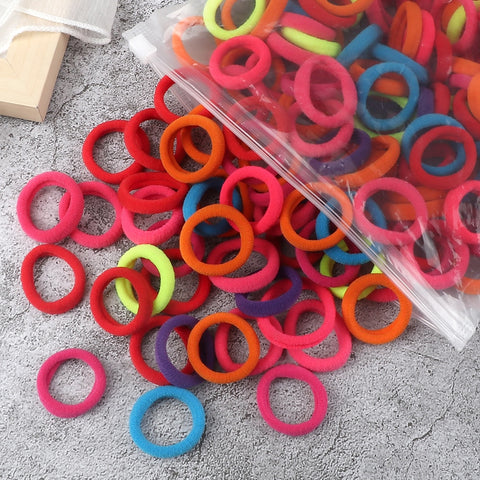 50/100PCS 3cm Children Headband High Elastic Solid Color Scrunchies 50/100PCS 3cm Children Headband High Elastic Solid Color Scrunchies