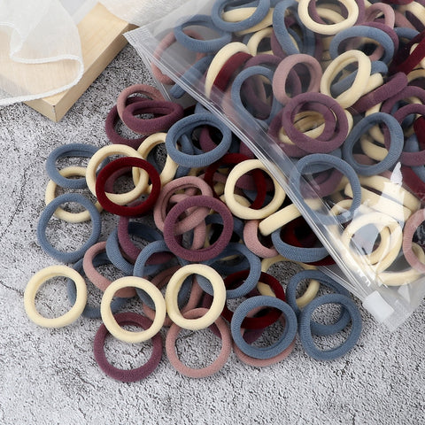 50/100PCS 3cm Children Headband High Elastic Solid Color Scrunchies 50/100PCS 3cm Children Headband High Elastic Solid Color Scrunchies