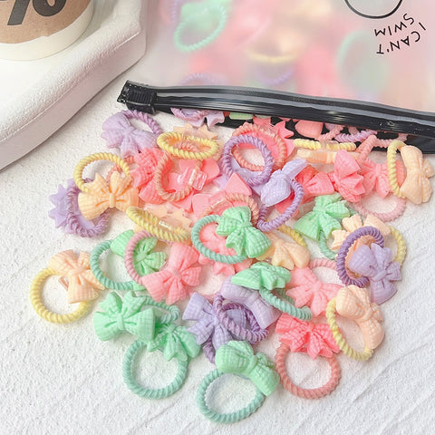 New Cute Bowknot Headbands Girls Elastic Hair Bands 10/20 pieces per set New Cute Bowknot Headbands Girls Elastic Hair Bands 10/20 pieces per set