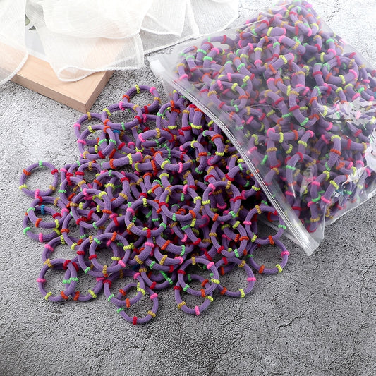 50/100PCS 3cm Children Headband High Elastic Solid Color Scrunchies