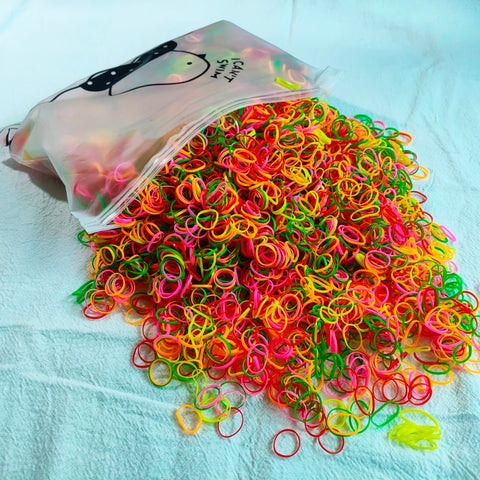 Girls Colourful Disposable Rubber Band Elastic Hair Accessories