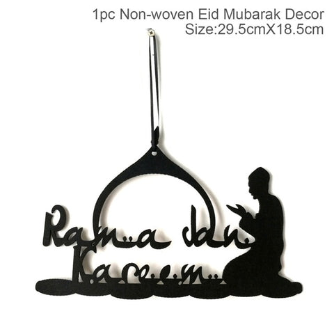 EID Mubarak Banner Balloon Wooden Pendant Ramadan/Eid Decoration