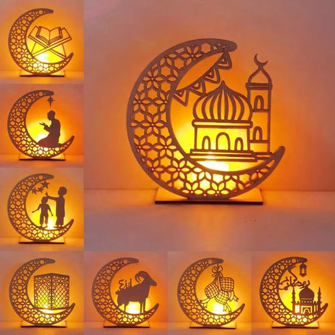 EID Mubarak Banner Balloon Wooden Pendant Ramadan/Eid Decoration