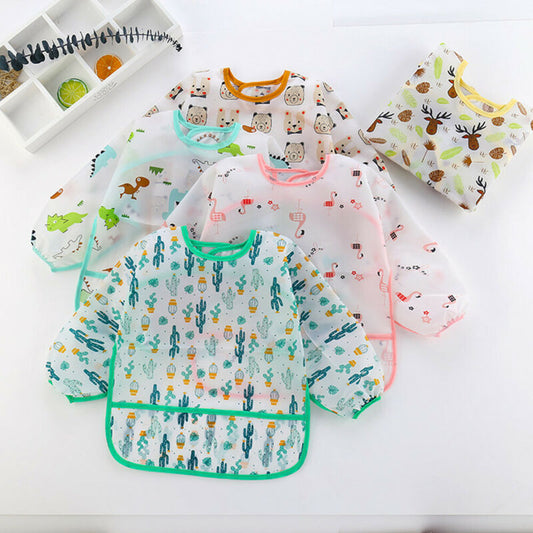 Cute Baby Bibs/Waterproof/ Long Sleeve