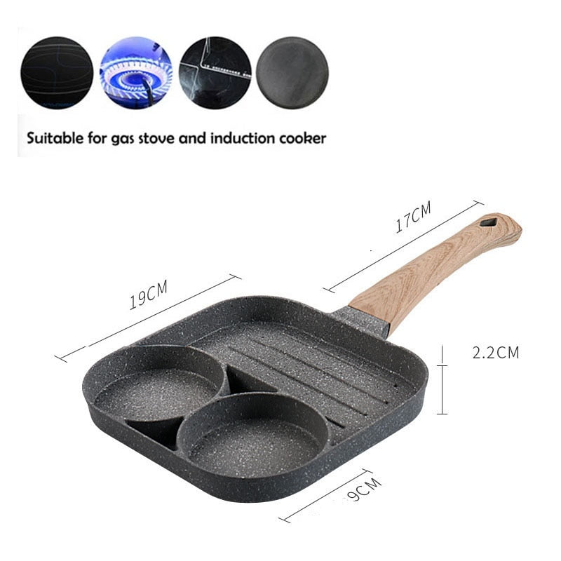 Four-hole Frying Pot Pan Thickened Omelet Pan Non-stick