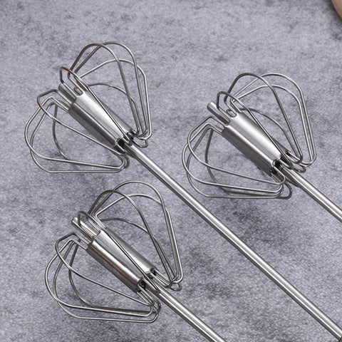 Hand Pressure Semi-automatic Egg Beater Stainless Steel Kitchen Accessories