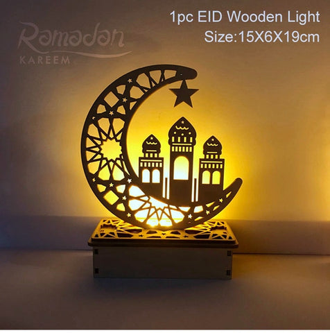 EID Mubarak Banner Balloon Wooden Pendant Ramadan/Eid Decoration