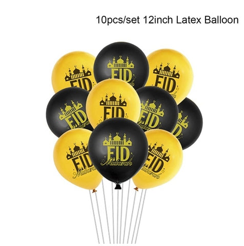 EID Mubarak Banner Balloon Wooden Pendant Ramadan/Eid Decoration