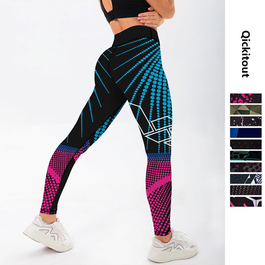 Sexy High Waist Elasticity Women Digital Printed Leggings