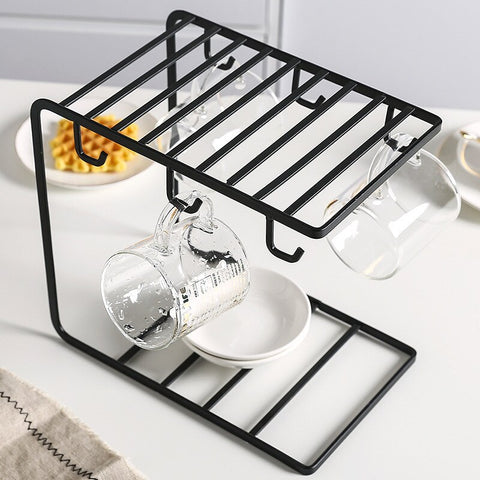 Multiple Hooks Art Coffee Cup Rack Glass Tea Organizer Marc Holder Kitchen Storage Organization