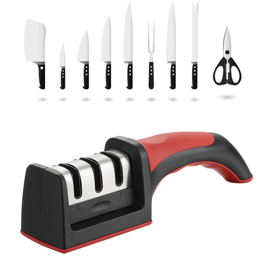 3-Stage Knife Sharpener with 1 More Replace Sharpener