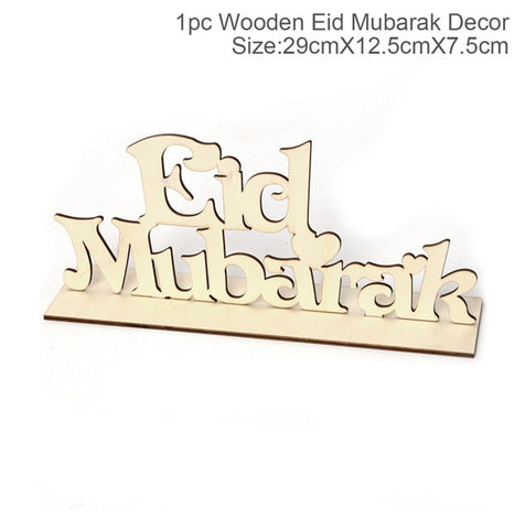 EID Mubarak Banner Balloon Wooden Pendant Ramadan/Eid Decoration