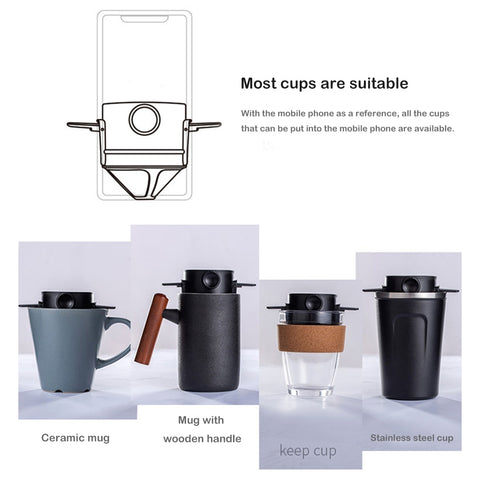 Foldable Portable  Coffee Filter/Coffee Maker Stainless Steel