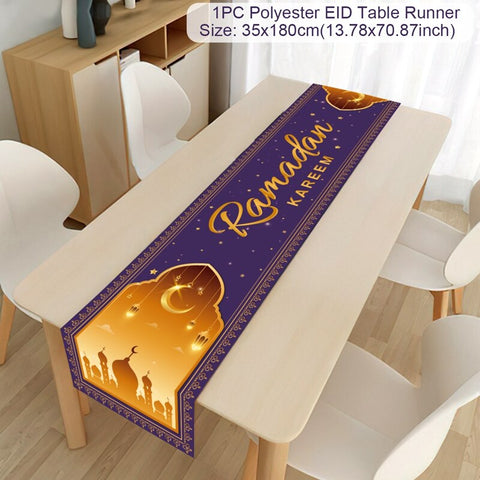 Ramadan Decoration Table Runner EID Mubarak Decor For Home Tablecloth