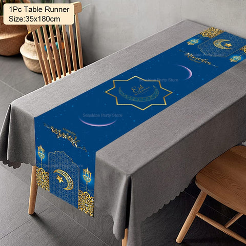 Ramadan Decoration Table Runner EID Mubarak Decor For Home Tablecloth