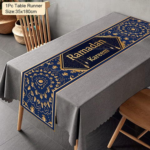 Ramadan Decoration Table Runner EID Mubarak Decor For Home Tablecloth