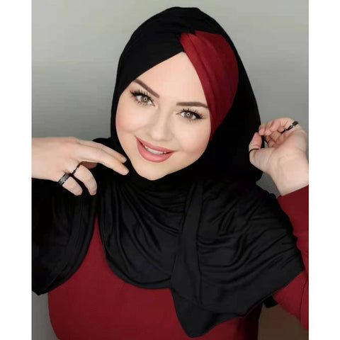 Islamic Sequin Turban Hijab Chiffon