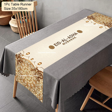 Ramadan Decoration Table Runner EID Mubarak Decor For Home Tablecloth