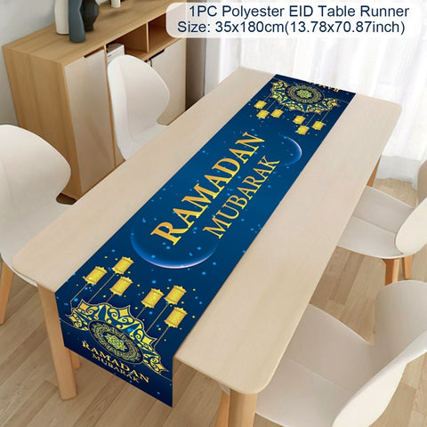 Ramadan Decoration Table Runner EID Mubarak Decor For Home Tablecloth