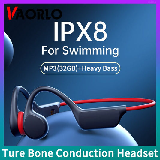 Waterproof Swimming Bluetooth Earphones/bone conduction wireless headphone