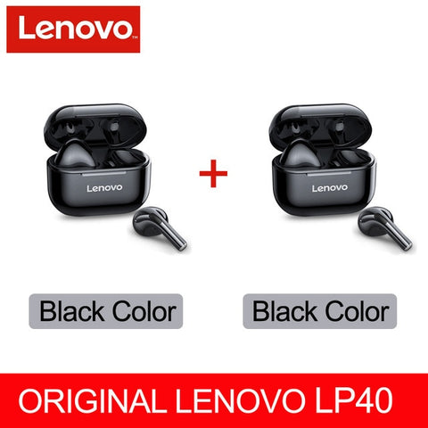 Lenovo LP40 wireless headphones TWS Bluetooth Earphones Touch Control Sport Headset For Android Phone