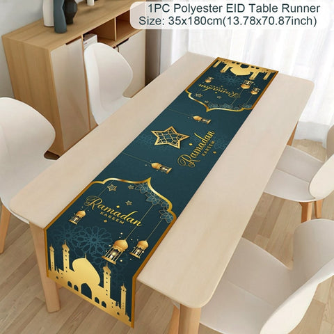 Ramadan Decoration Table Runner EID Mubarak Decor For Home Tablecloth