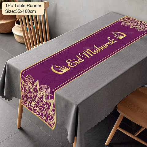 Ramadan Decoration Table Runner EID Mubarak Decor For Home Tablecloth