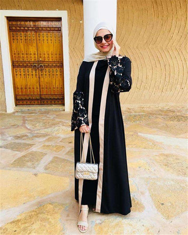 Muslim AbayaEmbroidery Cardigan Islamic Clothing Fashion