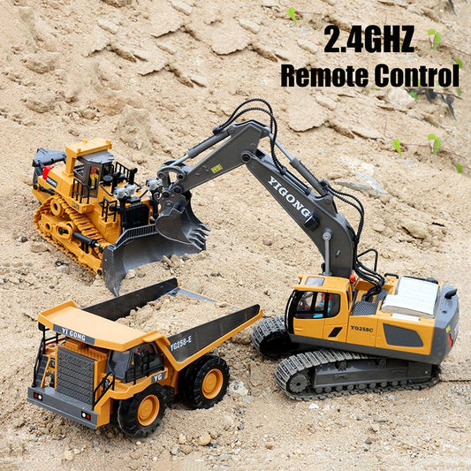 Children Toys Remote Control Car Toys For Boys Radio Control Excavator Dump Truck Bulldozer Electric car Kids Toys Gift