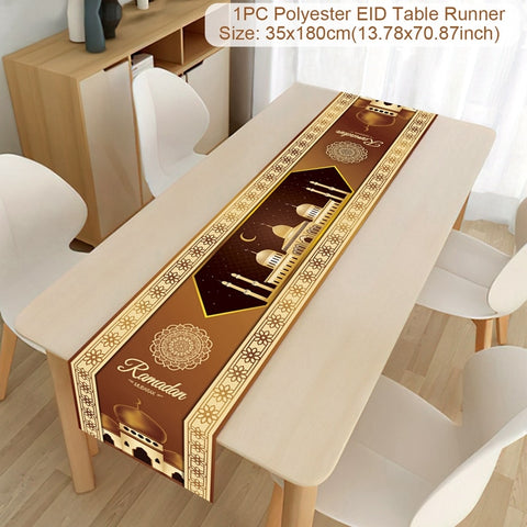 Ramadan Decoration Table Runner EID Mubarak Decor For Home Tablecloth