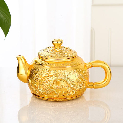 European High-end Golden Tea pot Set