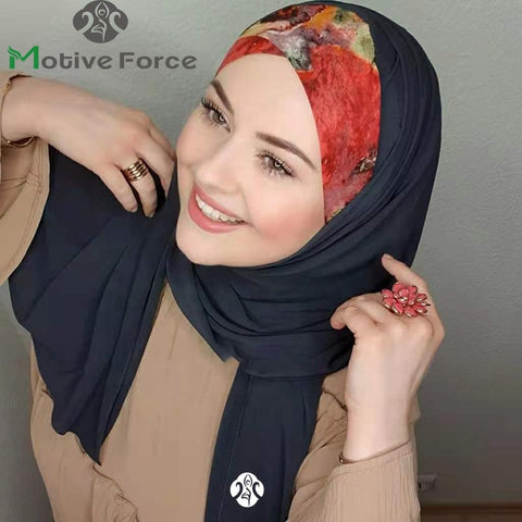 Islamic Sequin Turban Hijab Chiffon