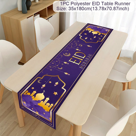 Ramadan Decoration Table Runner EID Mubarak Decor For Home Tablecloth