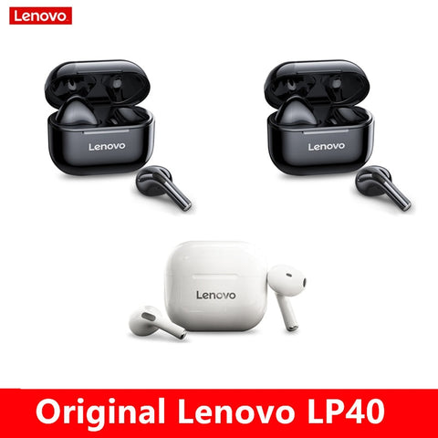 Lenovo LP40 wireless headphones TWS Bluetooth Earphones Touch Control Sport Headset For Android Phone