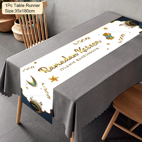 Ramadan Decoration Table Runner EID Mubarak Decor For Home Tablecloth