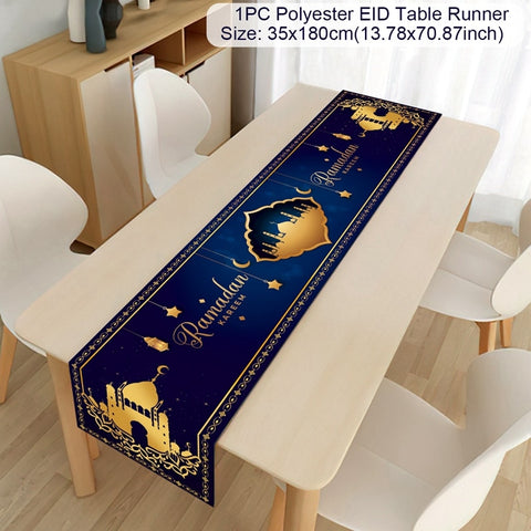 Ramadan Decoration Table Runner EID Mubarak Decor For Home Tablecloth