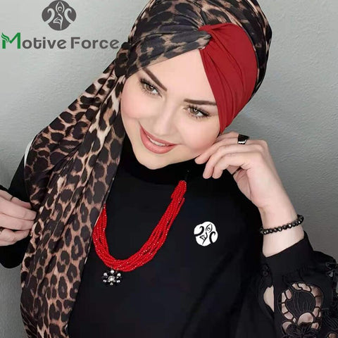 Islamic Sequin Turban Hijab Chiffon