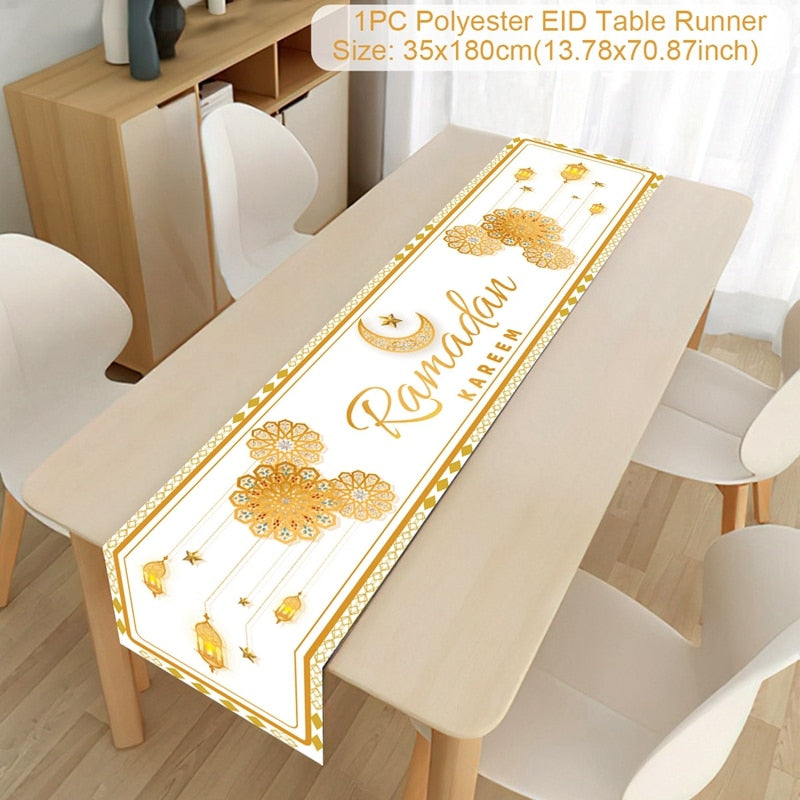 Ramadan Decoration Table Runner EID Mubarak Decor For Home Tablecloth