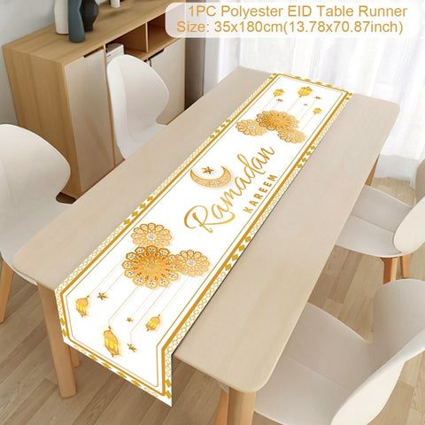 Ramadan Decoration Table Runner EID Mubarak Decor For Home Tablecloth