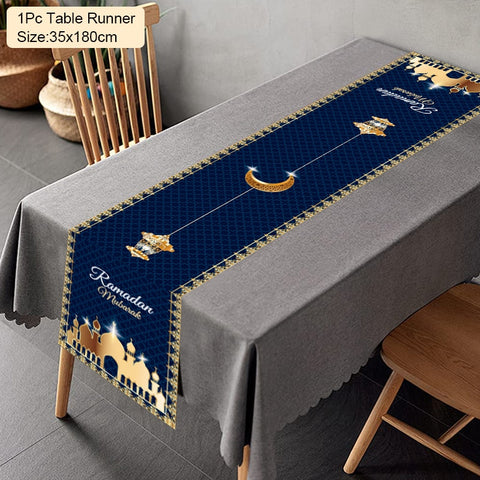 Ramadan Decoration Table Runner EID Mubarak Decor For Home Tablecloth